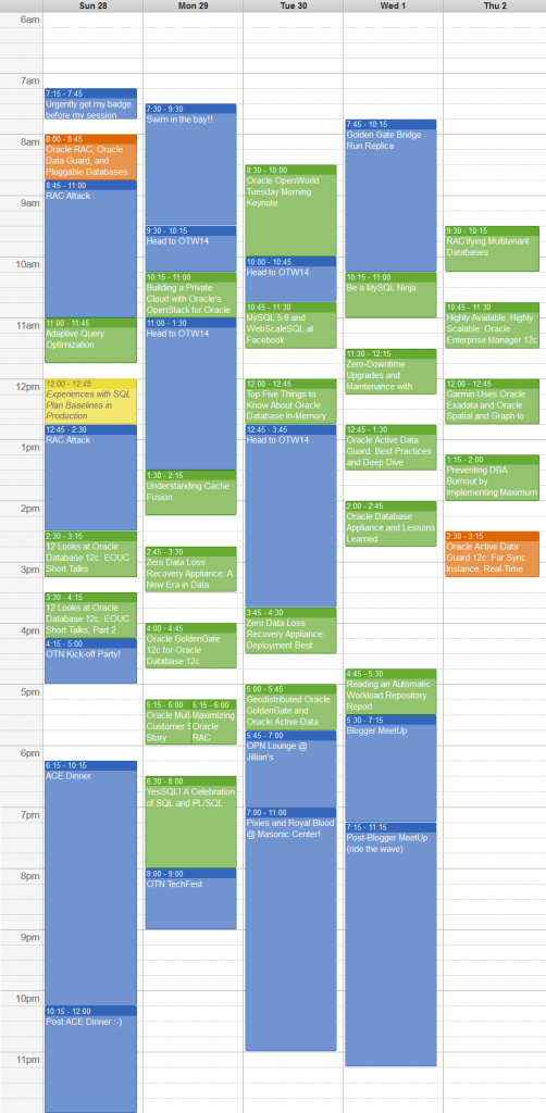 OOW14_Schedule
